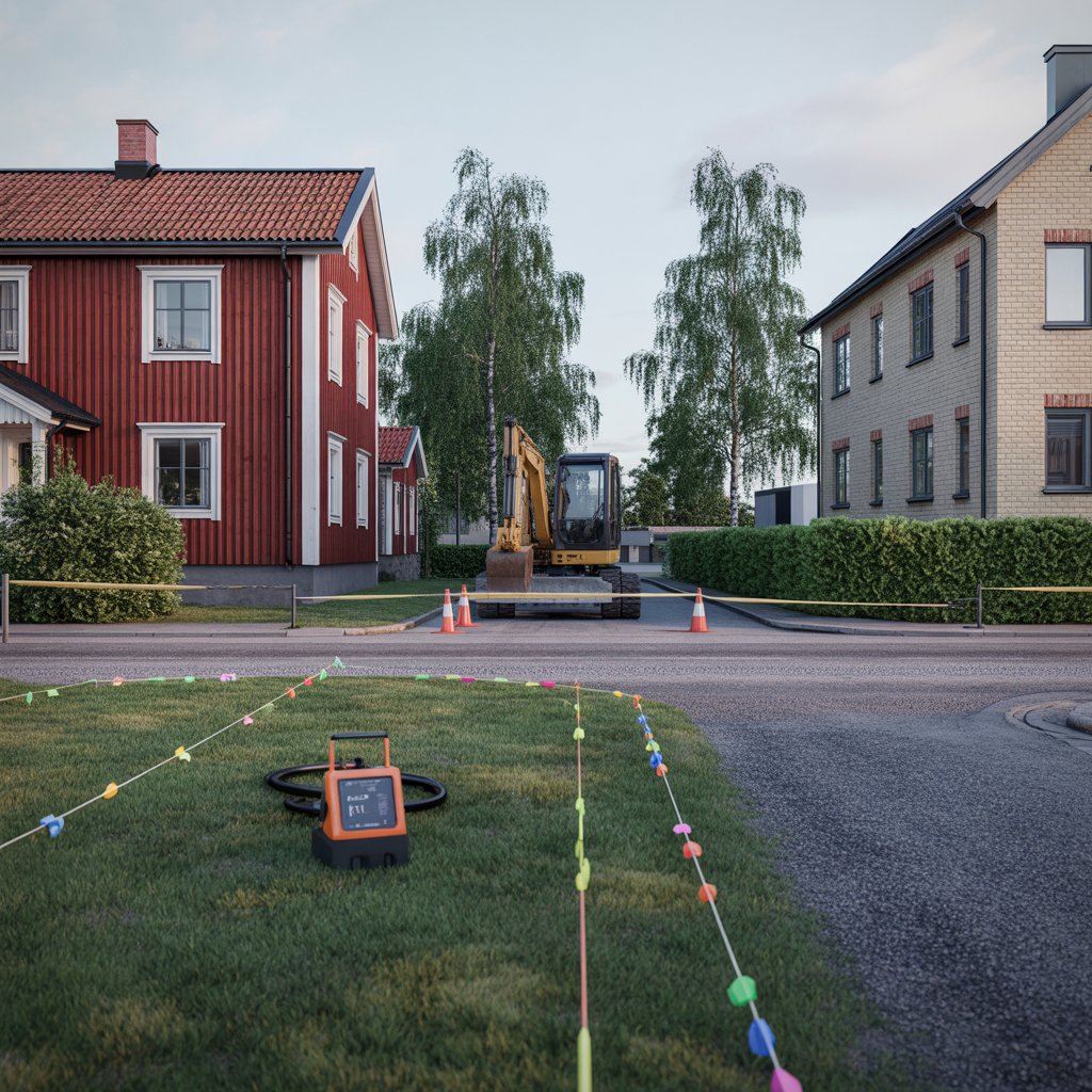 kabelutsattning via ledningskollen fore gravning checklista