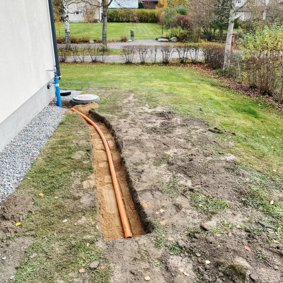 koppla kommunalt vatten avlopp i halmstad halland